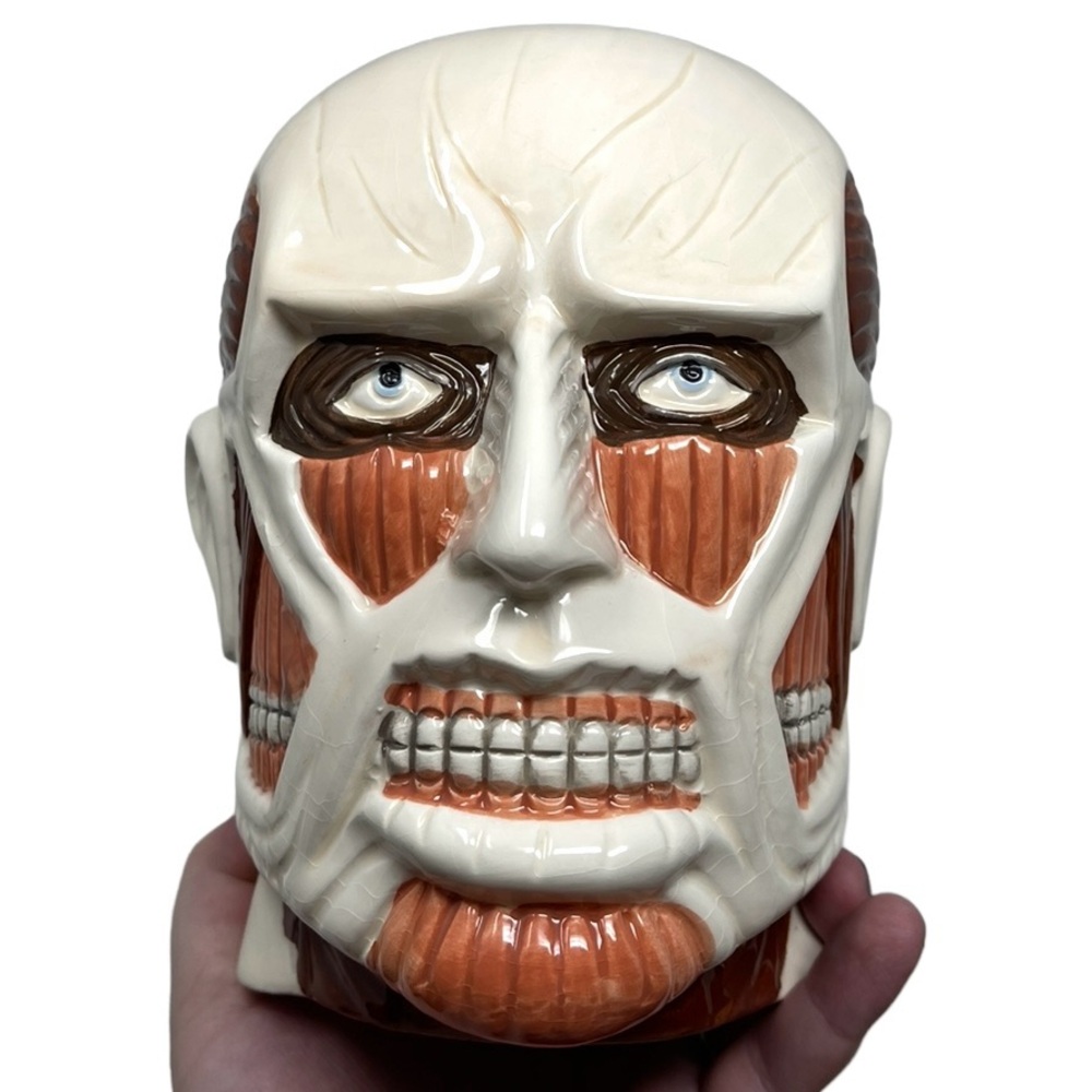 Attack On Titan Colossal Titan Head Coin Bank Horror Skull Anatomy Anime
